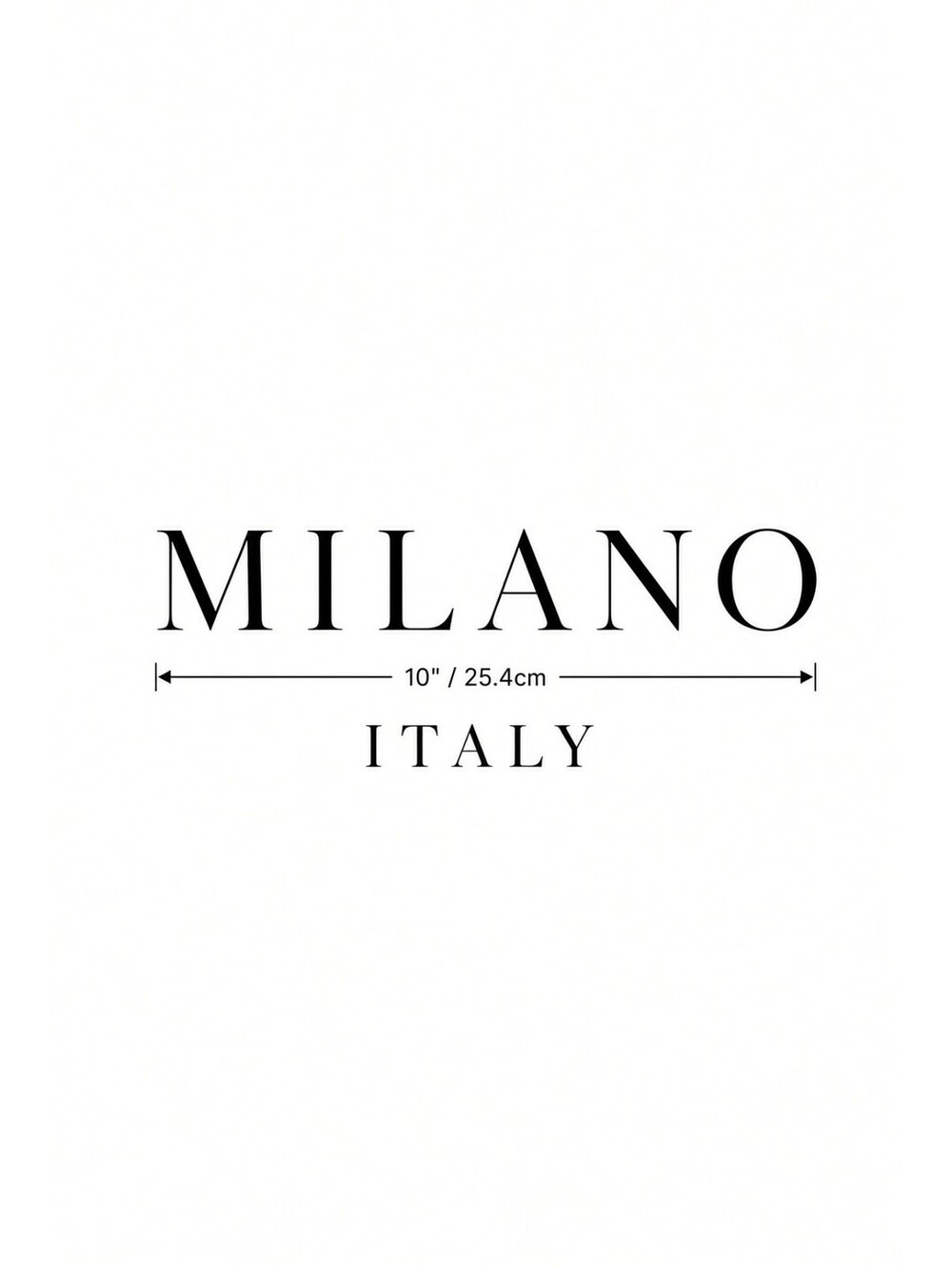 4PCS DTF Transfer Milano Italy Minimal Luxury Text 10in Iron On